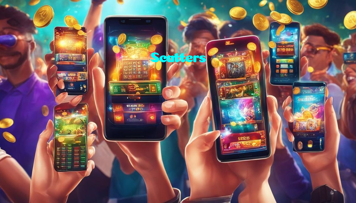 Scatters casino presented on mobile device in Pakistan with slots and live games